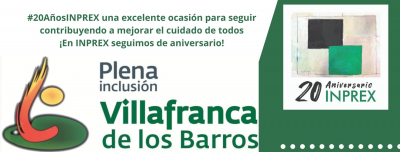 Plena Inclusión Villafranca recibe nuestra colaboración en el 20 aniversario INPREX